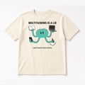 Multitasking Tee – Natural, flat lay