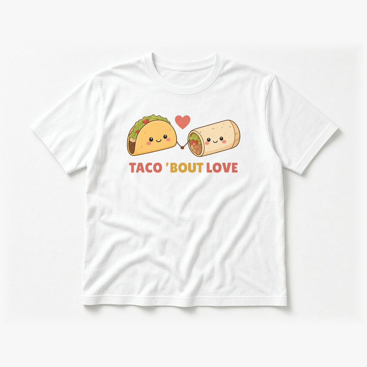 Flat-lay white tee mockup