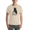 Catfinated tee – Soft Cream, front